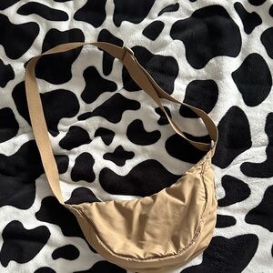 Neutral Tan Crescent Crossbody Bag - UNIQLO